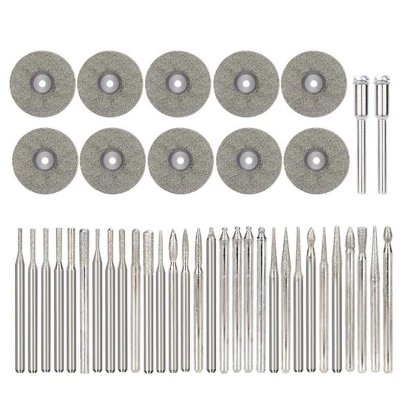 

AT35 Diamond Saw Blade Diamond Grinding Burr Needle Point Engraving Carving Polishing Glass Jade Stone Drill Bit Rotary Tool