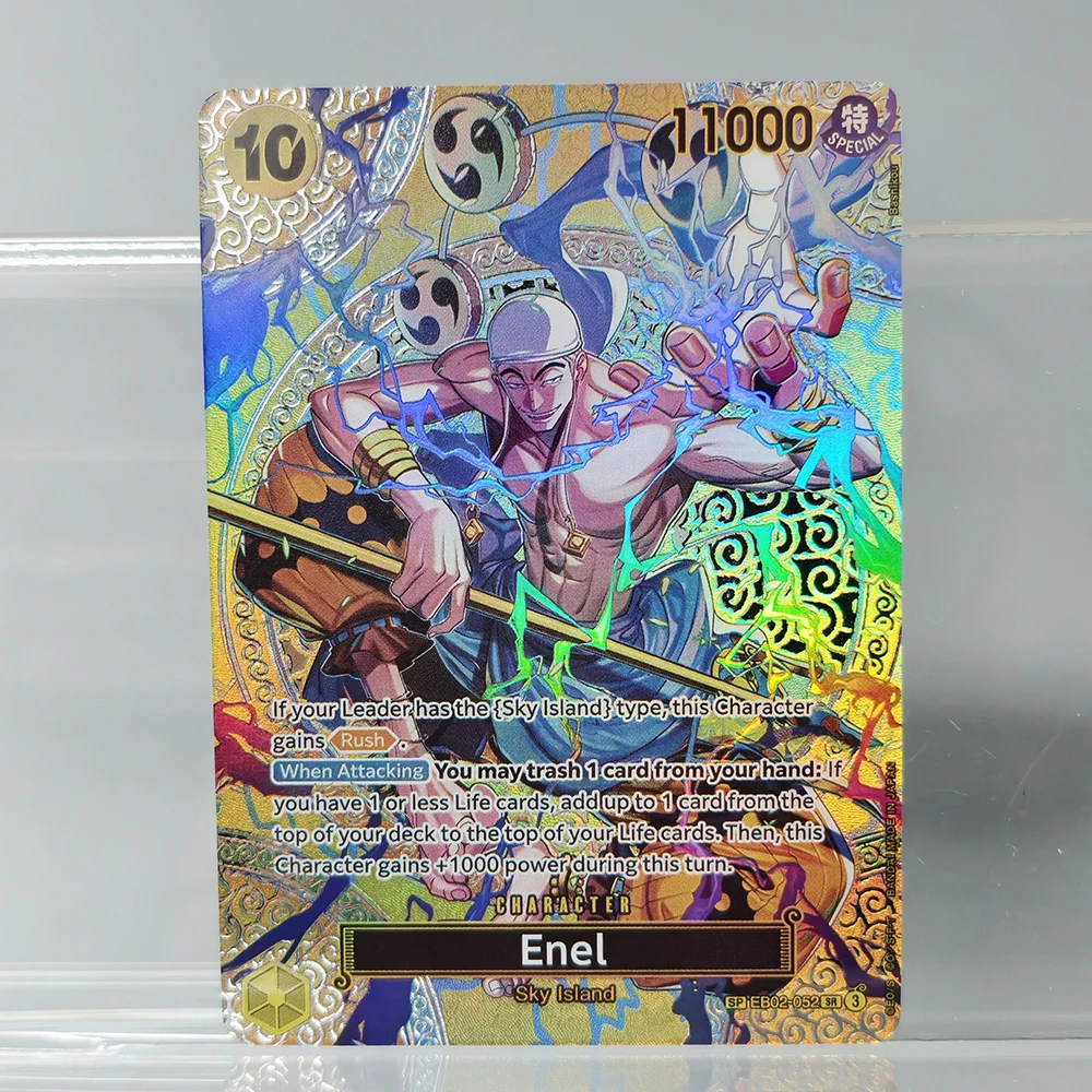 DIY Proxy One Piece English Enel Hancock Sabo Law Newgate Luffy Adventure on KAMI’s Island OP-15 SP Game Collection Card Toy view 3