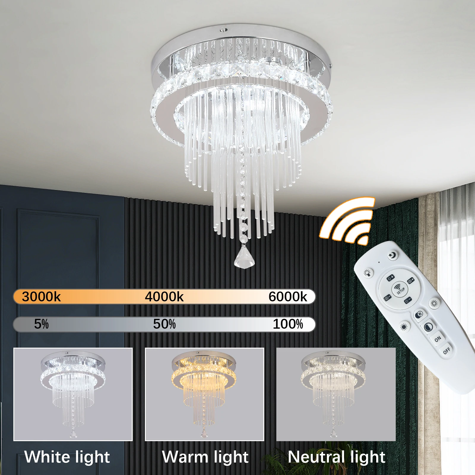 

Drop Crystal Pendant Light Led Chandelier Living Dining Room Ceiling Lamp Dining Room Plafon Indoor Hanging Light Lustre Bedroom