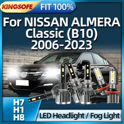 Roadsun 12V LED 180W Headlight H7 H1 Car Bulbs For NISSAN ALMERA Classic (B10) 2006 2007 2008 2009 2010 2011 2012 2013 2014-2023