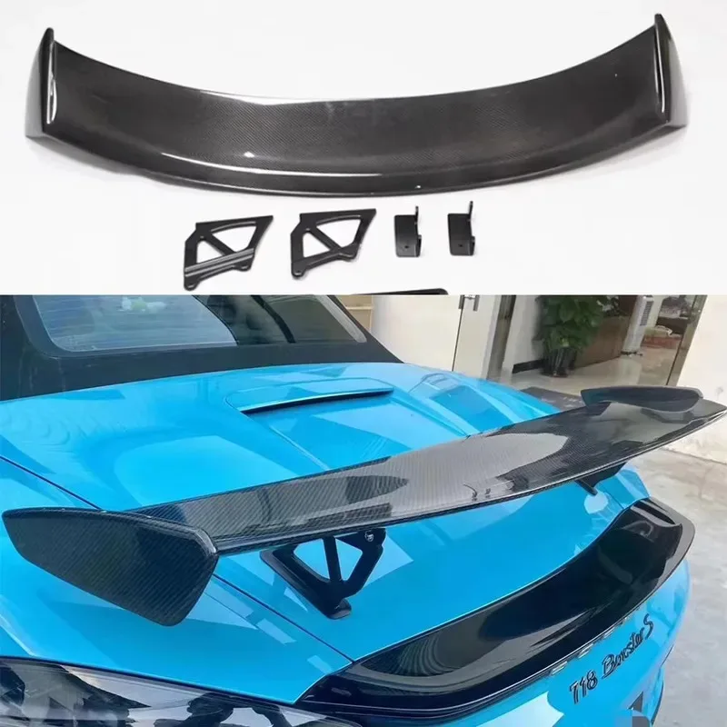 

For Porsche 718 982 Cayman Boxster Carbon Fiber Spoiler Tail fins Rear Trunk Spoiler Guide Wing Rear Wing body kit
