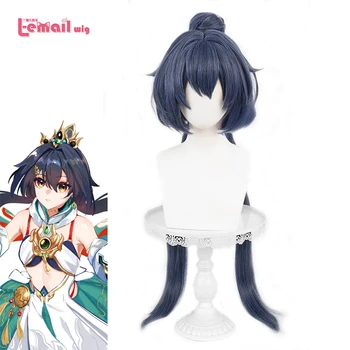 L-email peruka włosy syntetyczne Honkai Star Rail Yunli peruka do cosplay Top tygrysowy klips do ust szary niebieski peruka do cosplay peruka termoodporna