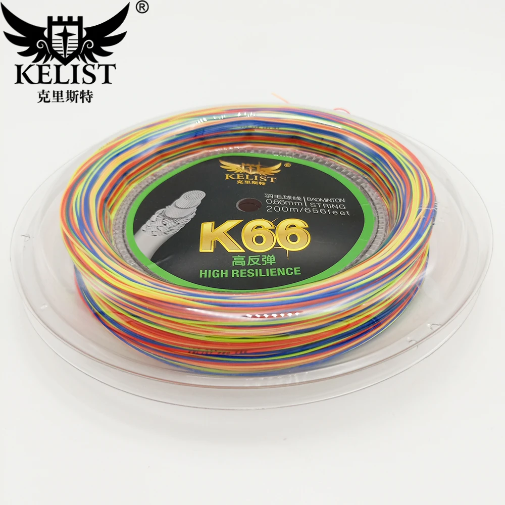 Carretel Badminton String, China Fábrica, Marca Popular, KELIST PRO 66, 0.66mm, 200m, OEM, bom preço