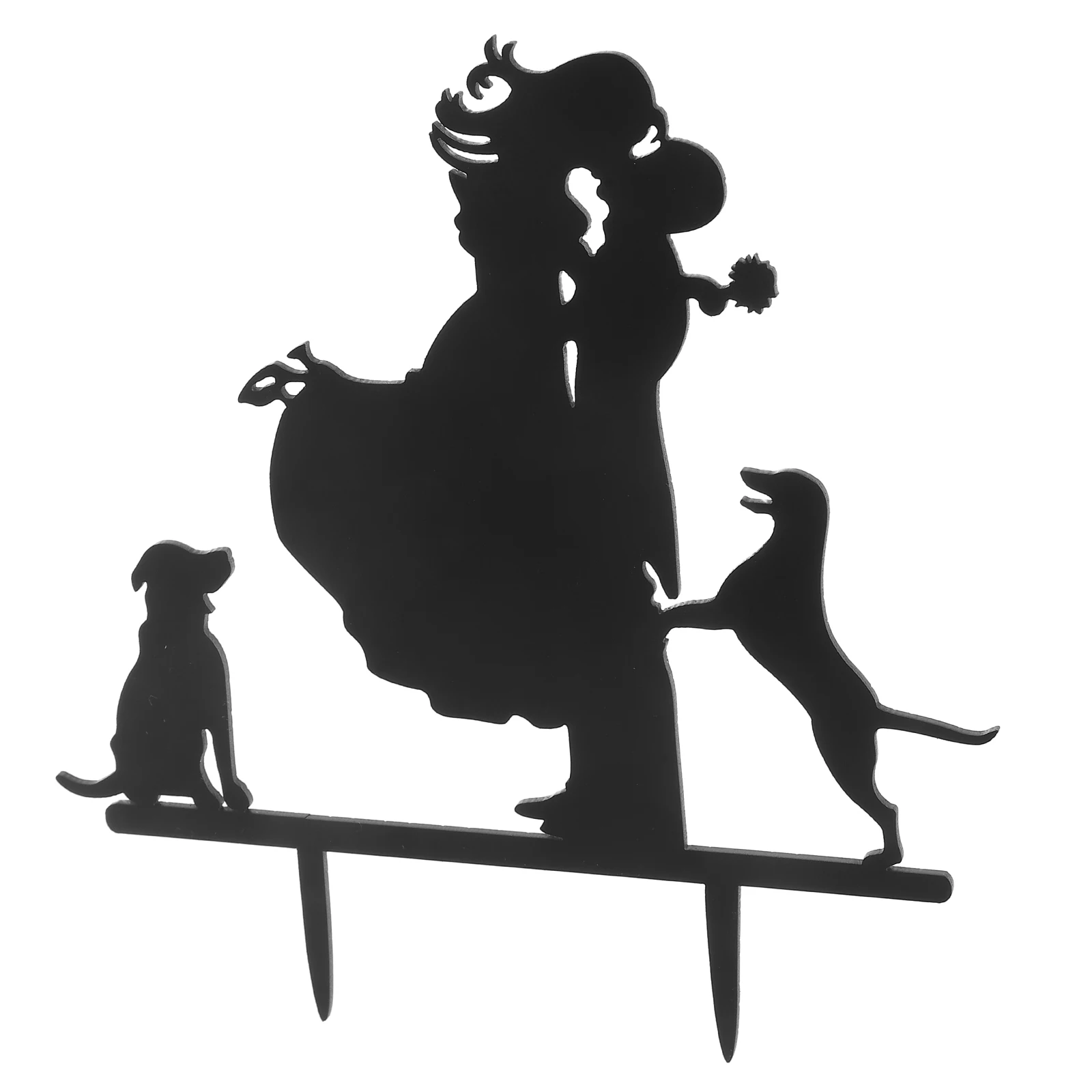 

Acrylic Cake 15 7x15cm Black Couple Dog Shape Birthday Cake Topper Birthday Wedding Anniversary