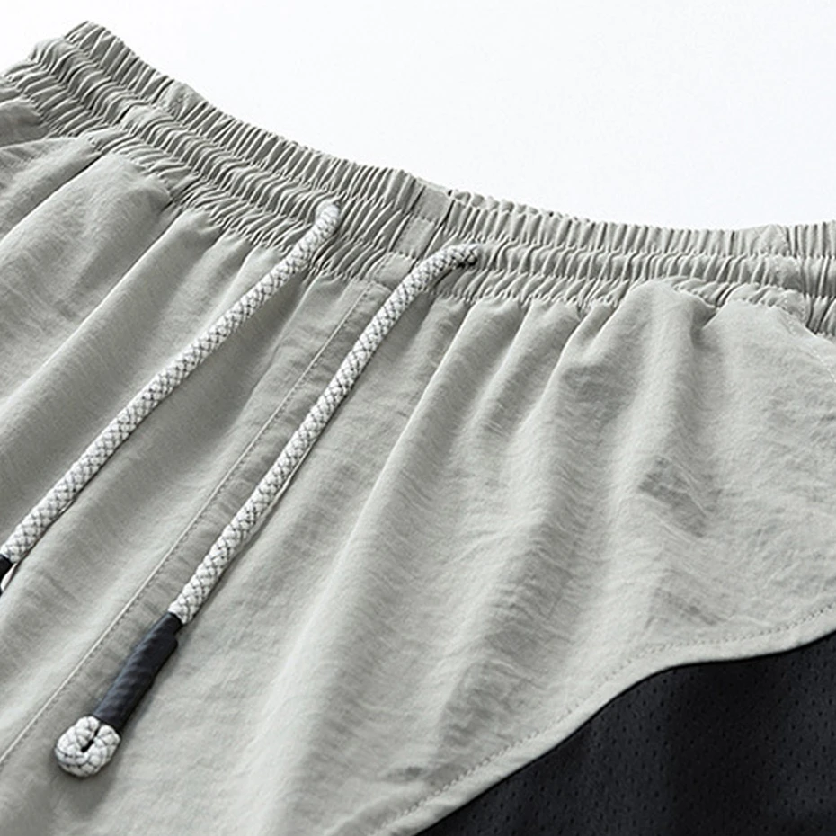 8XL Plus Size Cargo Shorts Men Summer Shorts Fashion Casual Patchwork Short Pants Elastic Waist Male Big Size