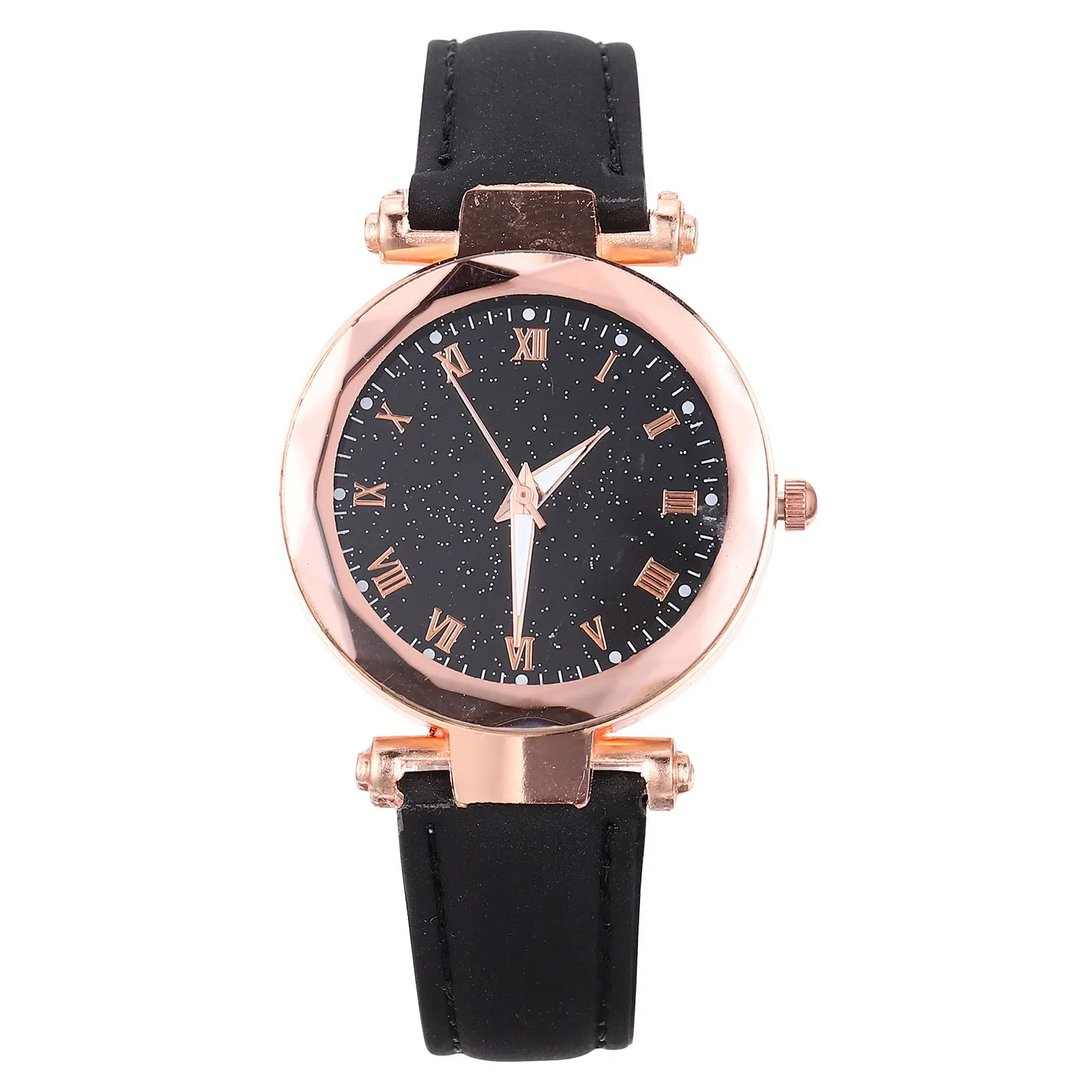 ساعة كوارتز بمينا روماني للنساء بحزام قابل للتعديل، ساعة يد عصرية للنساء، ملابس عمل يومية #5