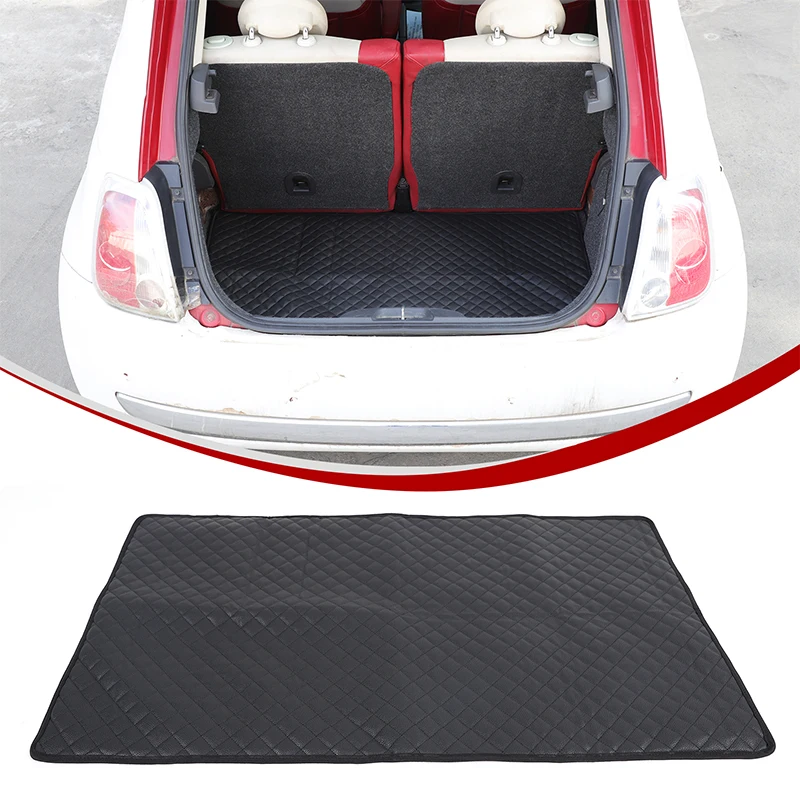 

For 2008-2024 Fiat 500 Automobile Trunk Pad Dust, Waterproof, Scratch Protection MAT LHD RHD Automobile Rear Pad Carpet