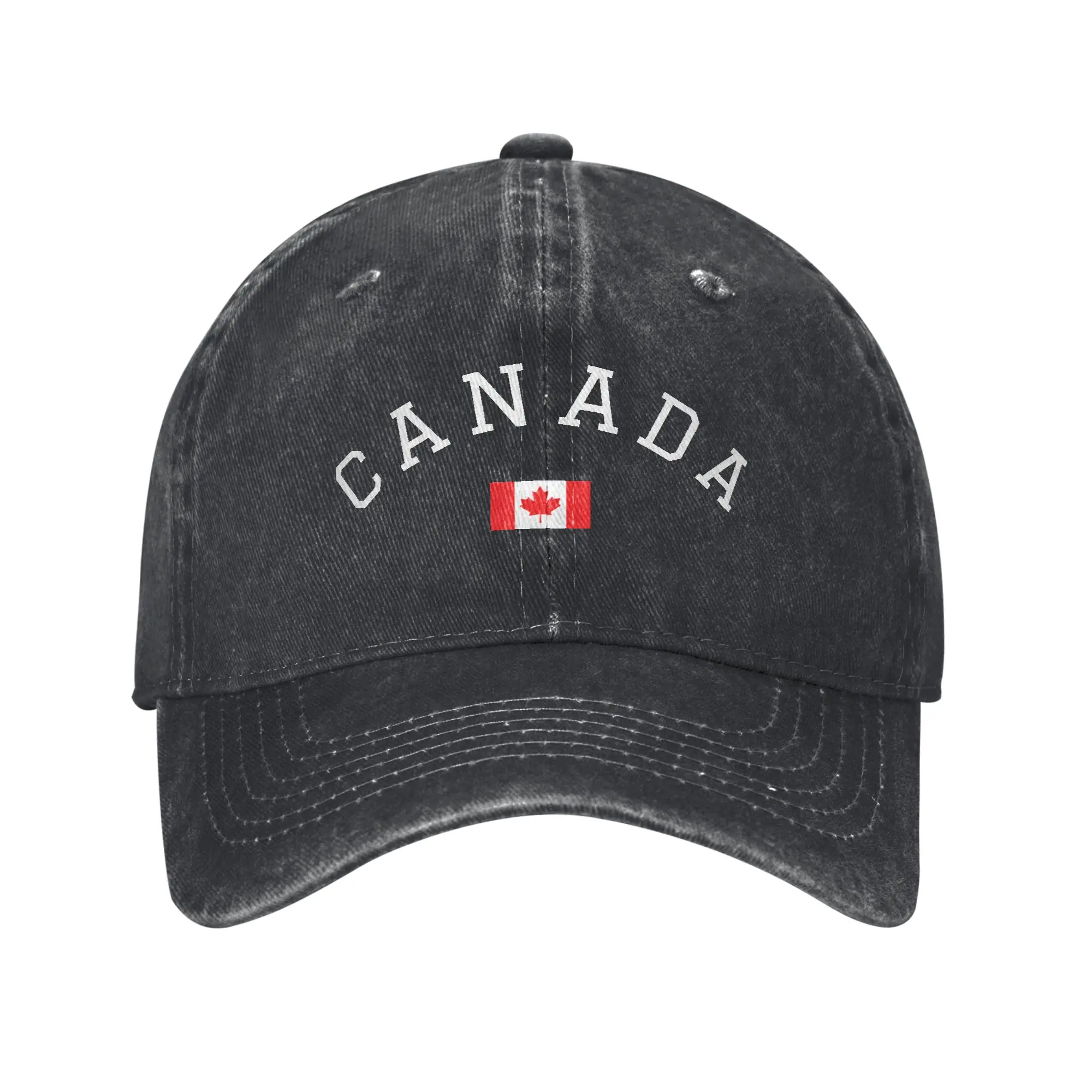 Canada Canadian Flag Maple Baseball Cap Vintage Distressed Cotton  Snapback Hat Unisex Style Summer Adjustable Fit Hats Cap