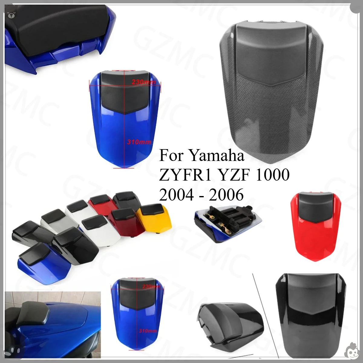 Couvercle arrière de siège arrière pour Yamaha ZYFR1 YZF 1000 2004 – 2006, cape de passager arrière de moto, carénage YZF-R1 2005