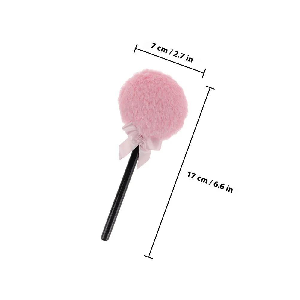 พัฟแป้งแต่งหน้าทรงอมยิ้ม ด้ามยาว ขนแปรงนุ่ม สำหรับแป้งฝุ่นโปร่งแสง ใช้สำหรับทาแป้งฝุ่นทั่วร่างกาย จับถนัดมือ