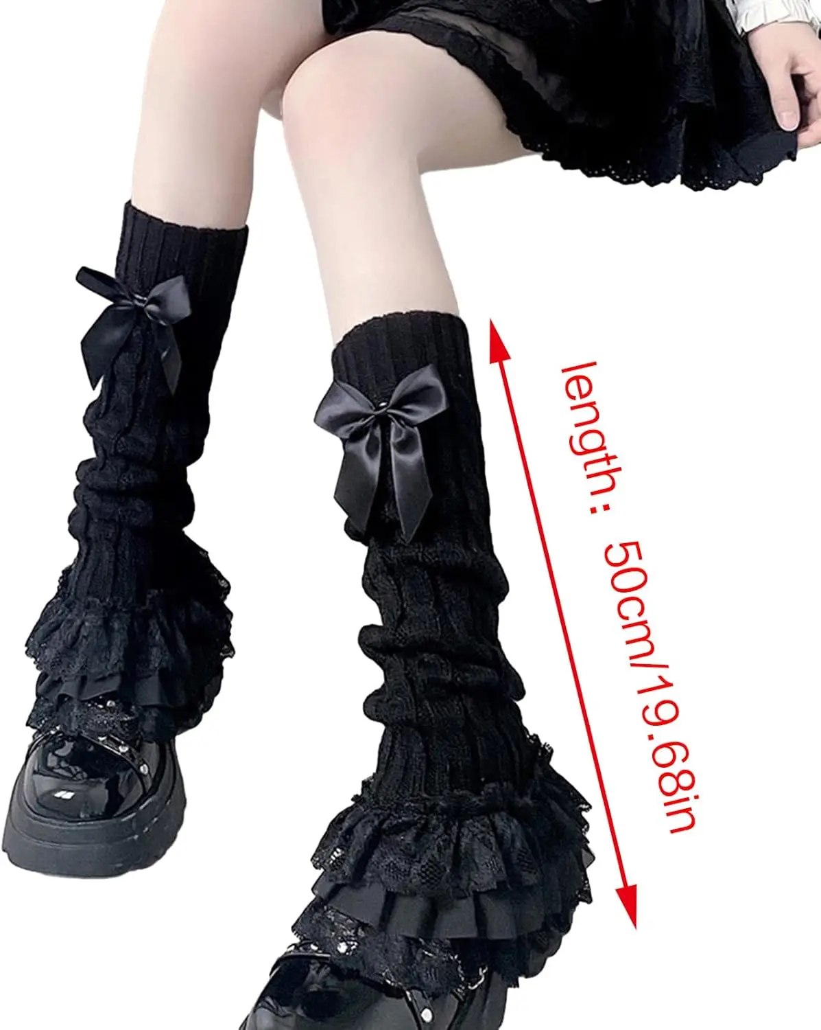 Lolita Bow Lace Plush Leg Covers Stacked Socks Leg Warmers for Girls