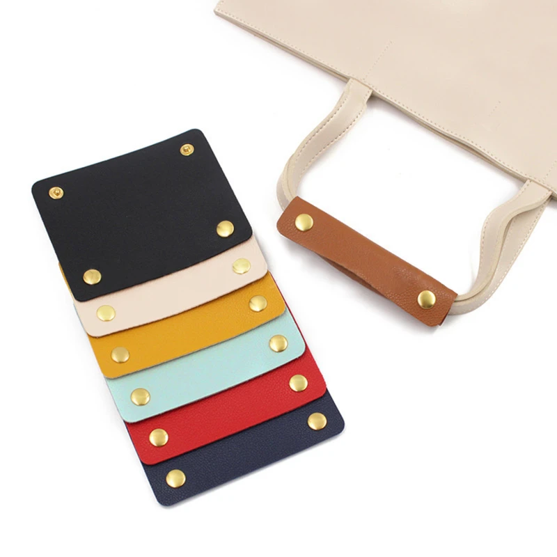 2Pcs Handbag Grip Protective Cover PU Clip Type Simple Handle Pu Leather Cover Removable Handle Luggage Handle Protective Covers image 4