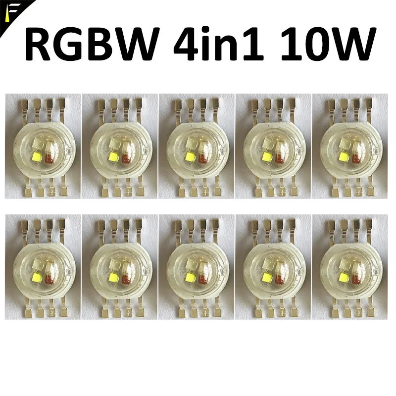 10 pieces RGBW 4in1 10W LED Beads Chips For 36x10 3610 LED Zoom Colorful Wash Moving Head Light