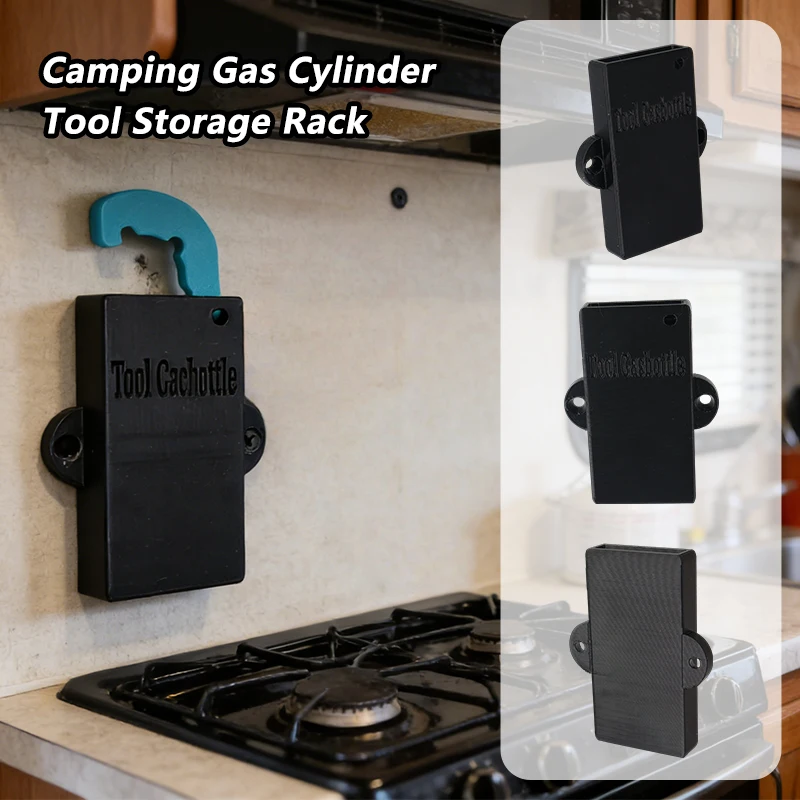 

Anti-Lost Gas Cylinder Tool Storage Rack For Camping Hold Gok Double Headed Tools Gas Key Install Near Gas Cylinder RV Campervan