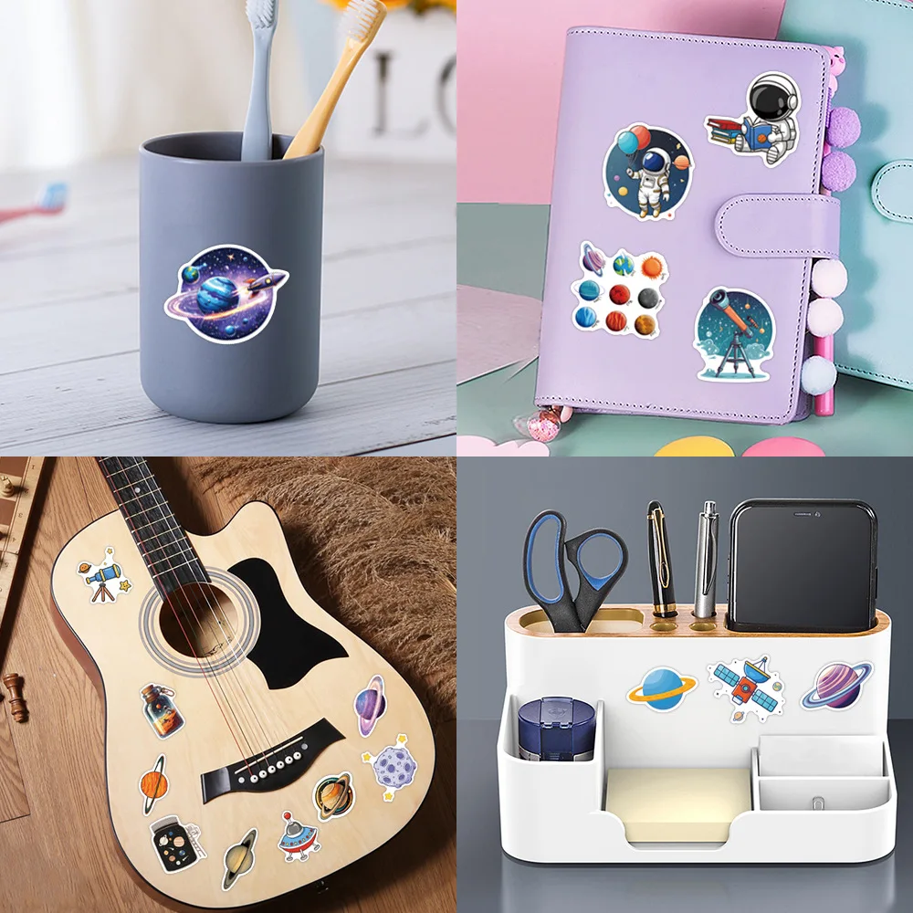 10/60 pièces explorer l'univers Graffiti autocollants esthétique exquis autocollant pour ordinateur portable papeterie bricolage jouets Secret