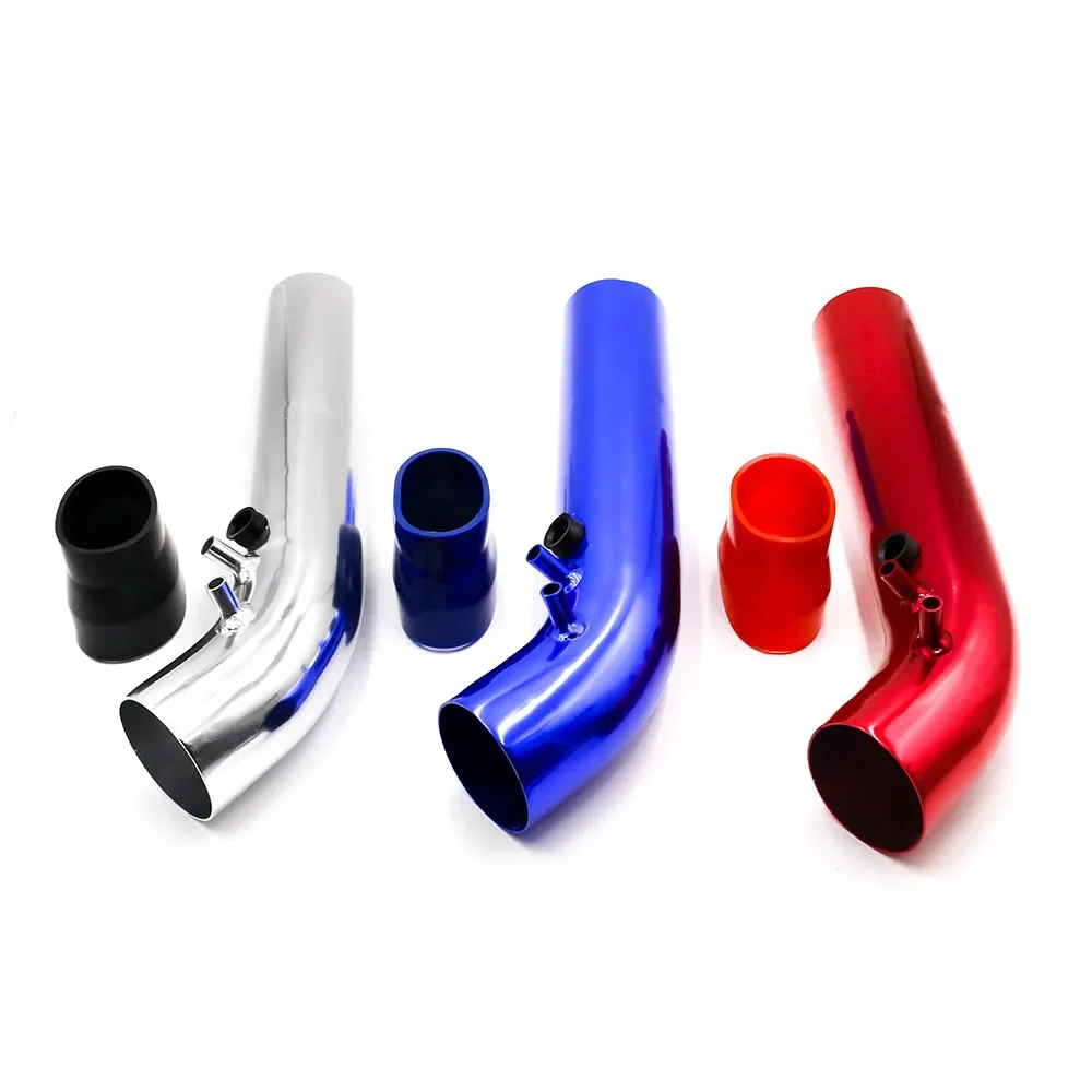 3'' Inch 350mm 76mm Car Cold Air Intake Pipe Universal Aluminum Short Long Cold Air Intake Pipes System Duct Tube Kit Air Filter