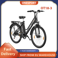 ONESPORT OT18-3 Electric Bike 26*2.35 inch Tires 250W Motor Electric City E-Bike 36V 14.4Ah Battery 100km Range 25km/h Max Speed