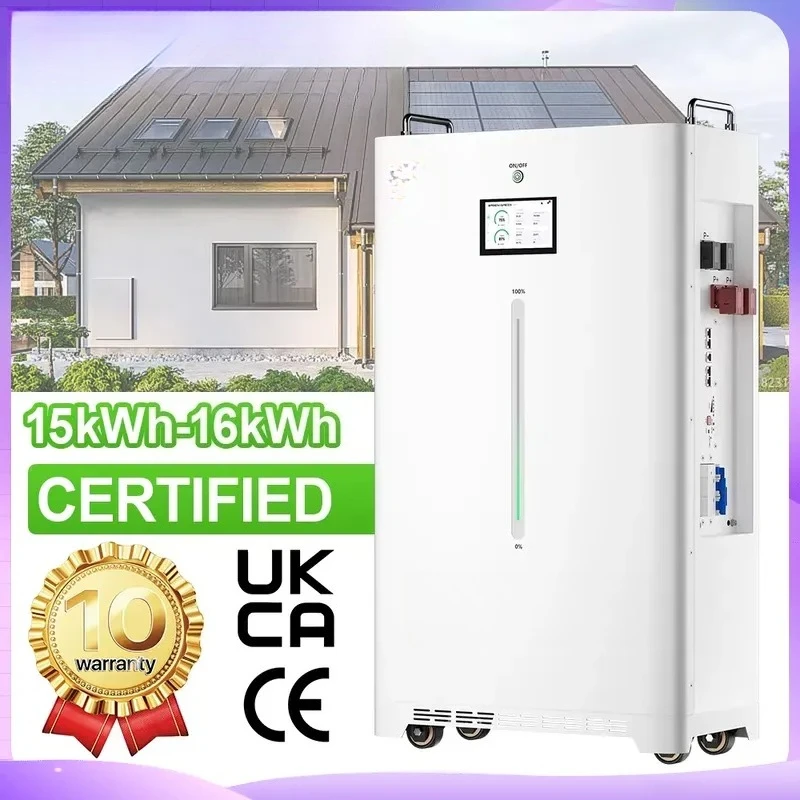 51.2V 300Ah 314Ah LiFePO4 Battery Pack 15kWh 16kWh 32kWh Wall Mounted Solar Energy Storage System Lithium Iron Phosphate Home