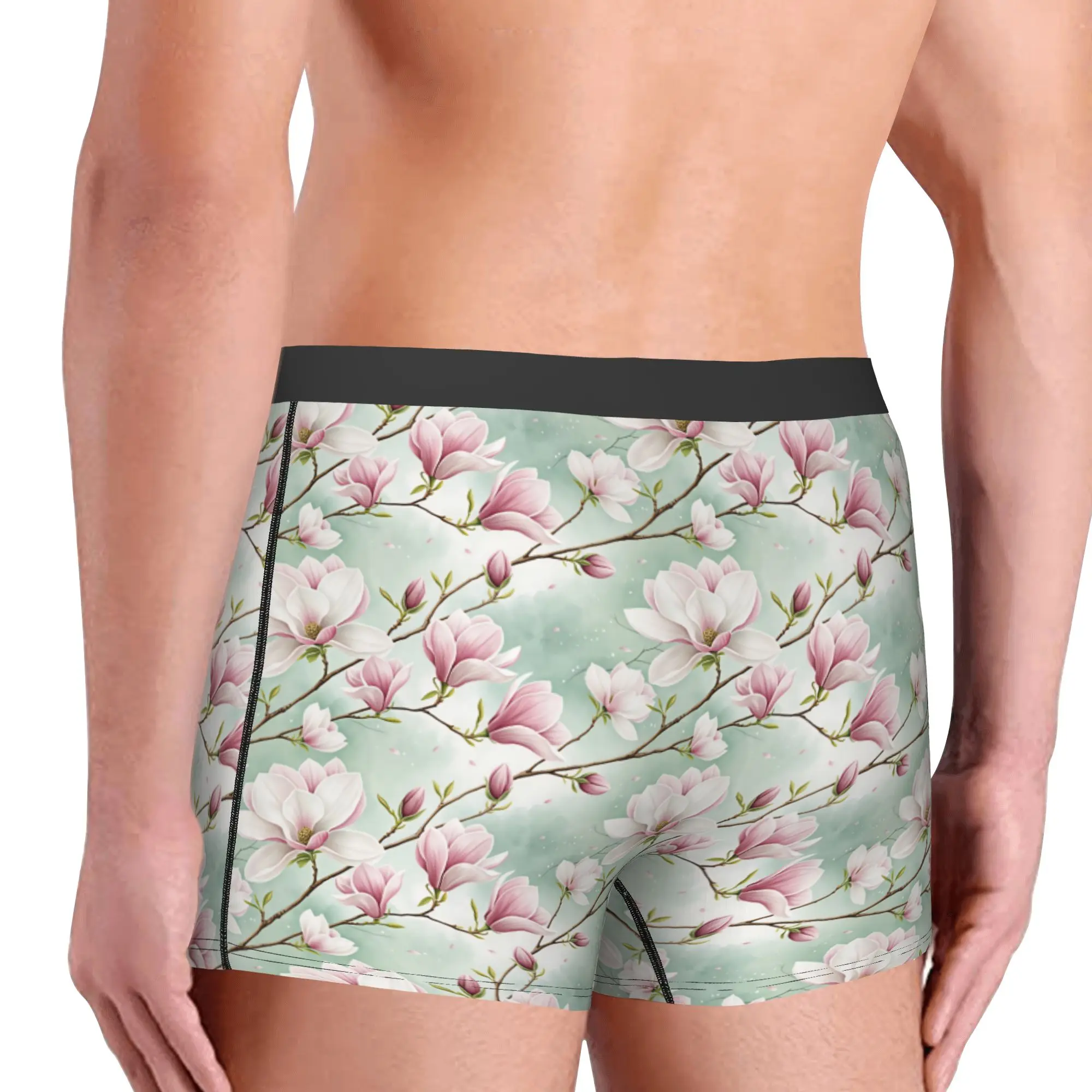 Luxury High 3D Floral Underwear Male Print Fashion Trend 3D Flowers Boxer Shorts Panties Briefs Breathable Underpants