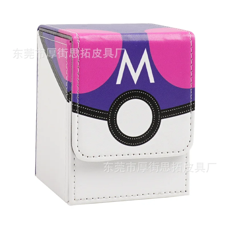 Caja de almacenamiento de baraja de cartas de Pokémon, juegos de mesa PTCG, caja de baraja de comandante mágico, organizador de transporte de tarjetas mtg, estuche comercial para mangas tcg