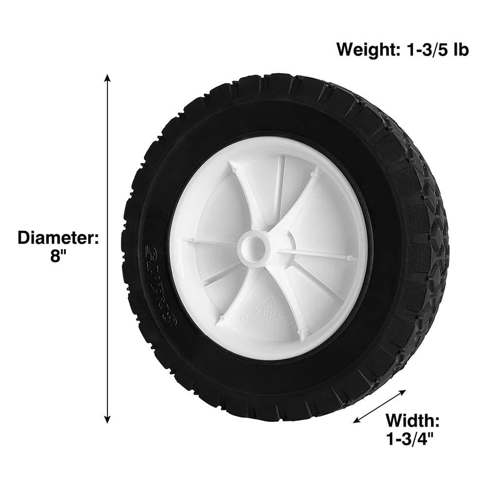 

8 Inch Replacement Wheel for Oregon 72-108 532146248 and Compatible Models For Craftsman BBQ Grill Utility Cart