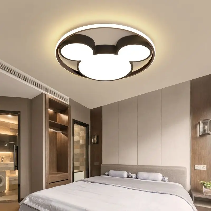 

Modern LED Ceiling Lights Children's Room Boys Girls' Bedroom Creative Personalized Cartoon Mickey Mouse Lights Princess Room
