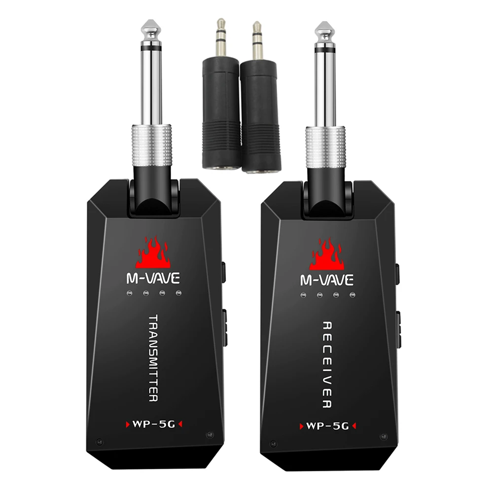 M-VAVE WP-5G 5.8G Wireless Guitar System Rechargeable Audio Transmitter Receiver 30M Transmission Guitar Parts & Accessories