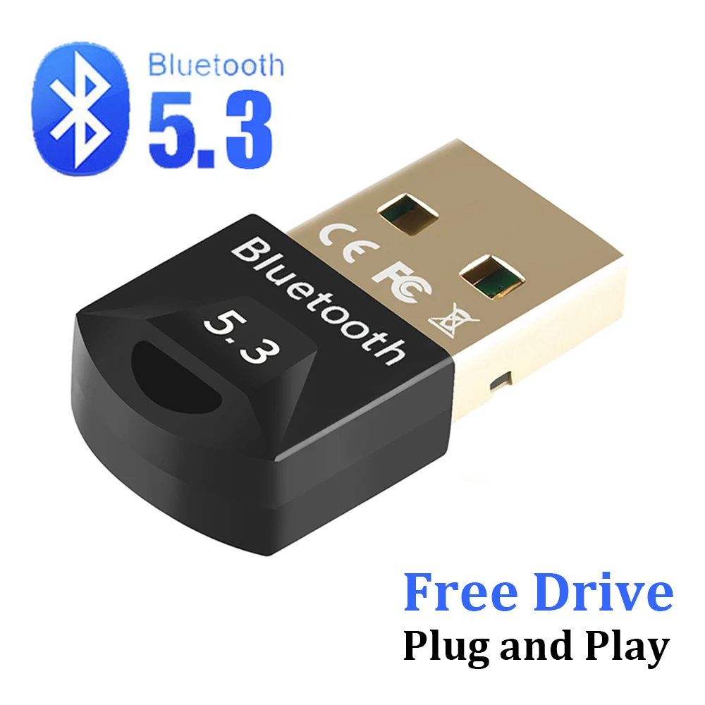 Bluetooth 5.3 Adapter Receiver Transmitter USB Dongle Wireless Music Audio Adapter for PC Laptop Speaker Mouse Keyboard