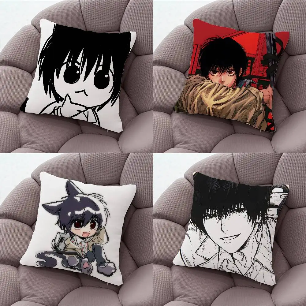 

Nagumo S-Sakamoto Days Pillow Case Silky Short Plush With Invisible Zipper Dustproof Sofa Cushion Cover For Home Decor