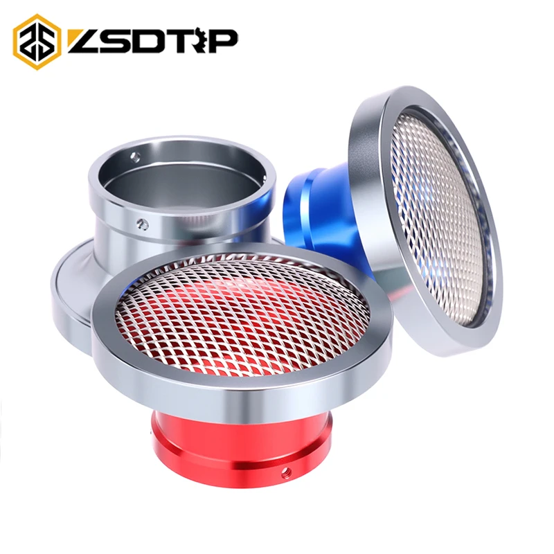 ZSDTRP Motorrad CNC Aluminium Velocity Stack Luftfilterbecher Windbecher Hornbecher mit Stahlnetz für PE PWK21-34mm Vergaser