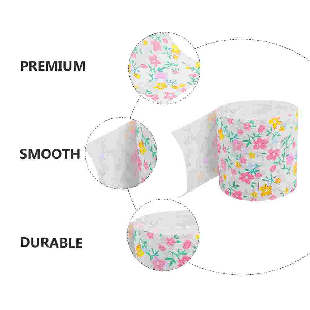 2 rouleaux de papier de soie pour toilette, serviette de voyage, différents motifs de couleur, fournitures pour la maison