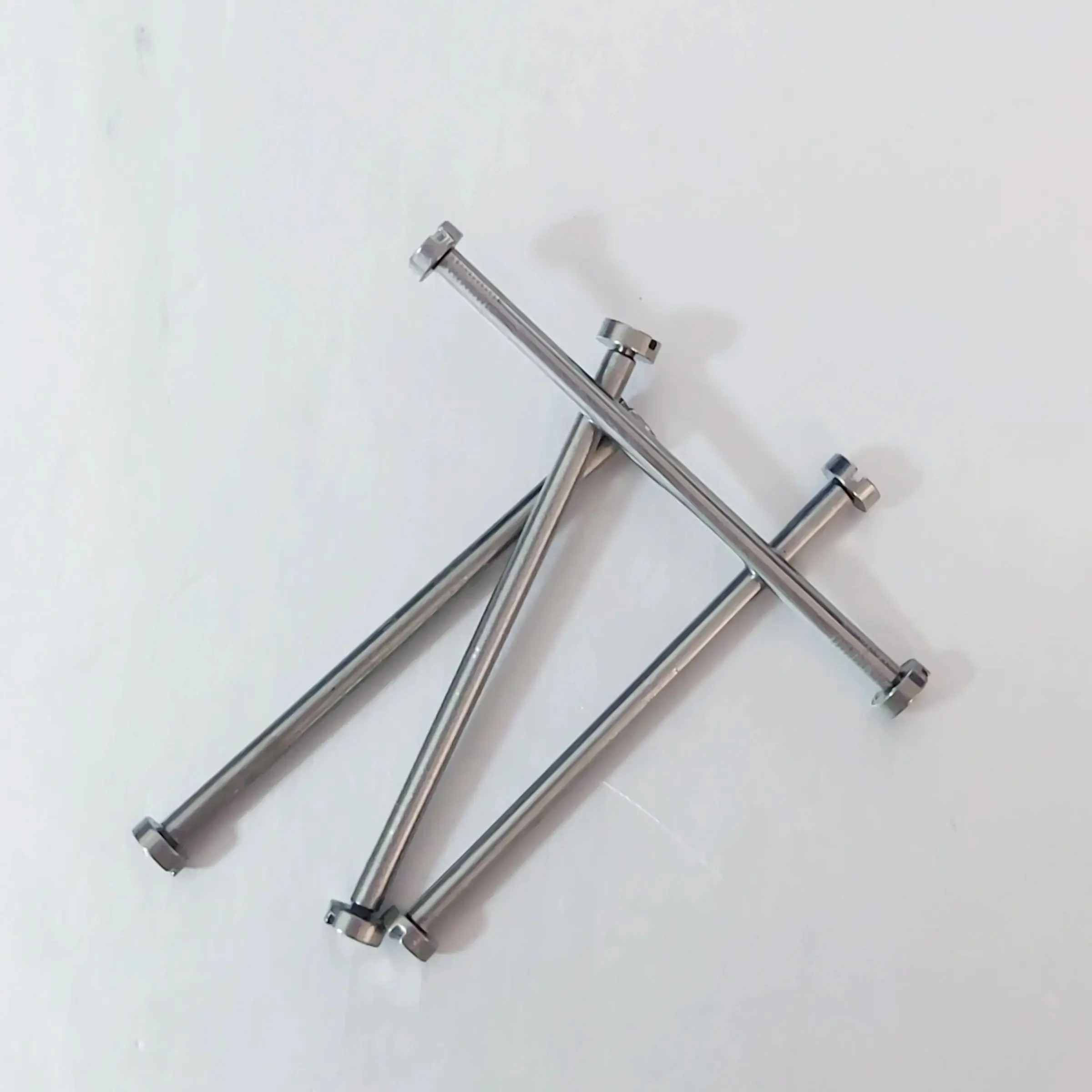 1.5mm Thick Steel Color Watch Band T-bar with Stud and Screw 2.5mm Cap 10mm to 34mm Tube Long for Metal Ceramic Bracelet W2034