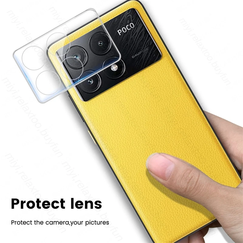 3D Curved Tempered Glass Camera Lens Film For Xiaomi Poco X6 Pro Camera Protective Glass Little Poko X6Pro X 6 Pro PocoX6Pro 5G