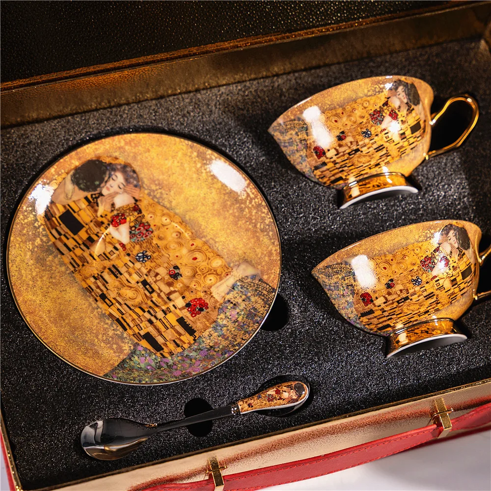 Gustav Klimt Kiss Bone China M - đánh giá và giá Coffee Tea Drawer Organizer