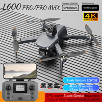 L600 PRO MAX /PRO GPS Drone Professional 4K 3-Axis Gimbal HD Dual Camera Obstacle Avoidance Brushless 5G WIFI RC Quadcopter Toys