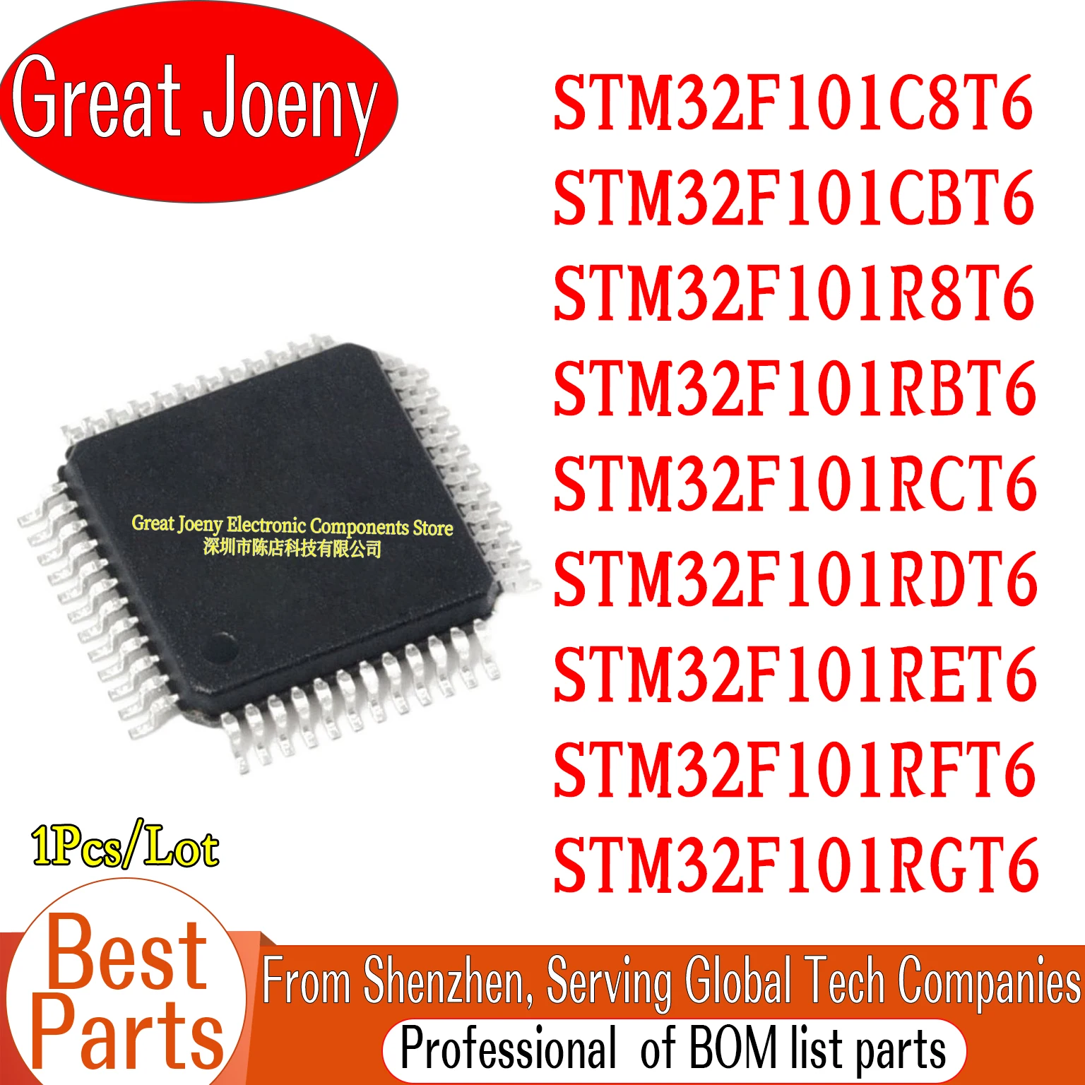 STM32F101C8T6 STM32F101CBT6 STM32F101R8T6 STM32F101RBT6 STM32F101RCT6 STM32F101RDT6 STM32F101RET6 STM32F101RFT6 STM32F101RGT6