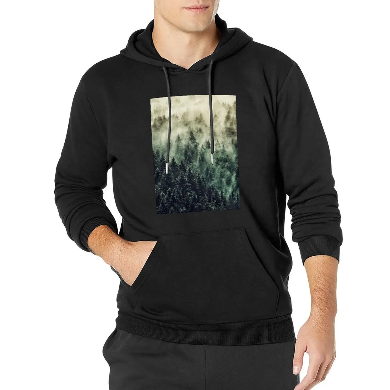 

Everyday // Gimme Some Fetysh Of A Misty Foggy Fall Wilderness Forest Covered In Magic Fog Pullover Hoodie men's coat tracksuit