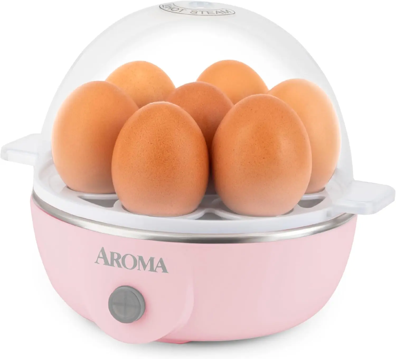 

AROMA® Overly Easy Egg Cooker, Steamer, and Electric Egg Poacher | XL Capacity Egg Steamer Fits 7 Eggs