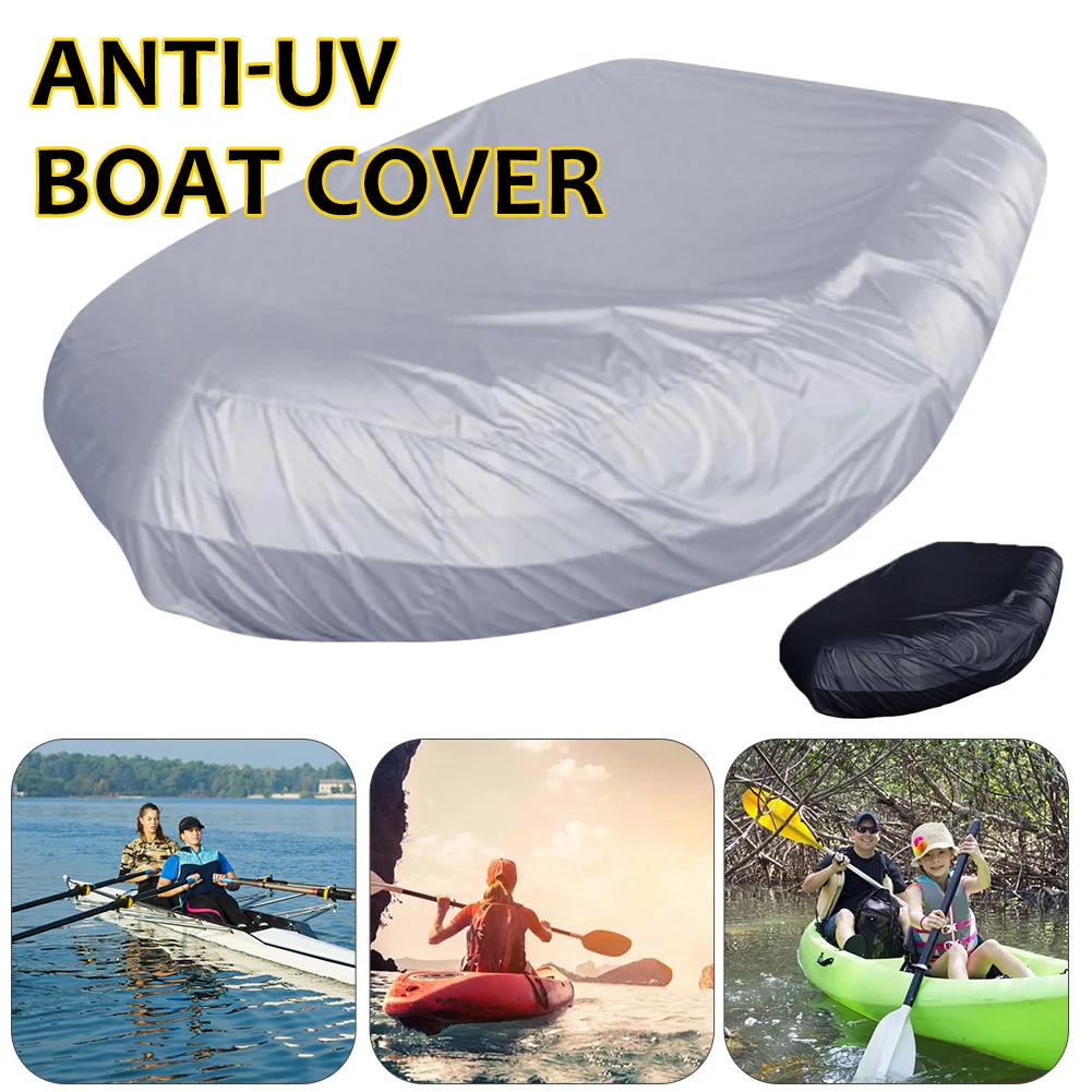 Marine Boat Cover Waterproof UV Sun Dust Protection Inflatable Boat Dinghy Cover Suits 7.5-17ft 7 Sizes Kayak Rubber Boat Cover