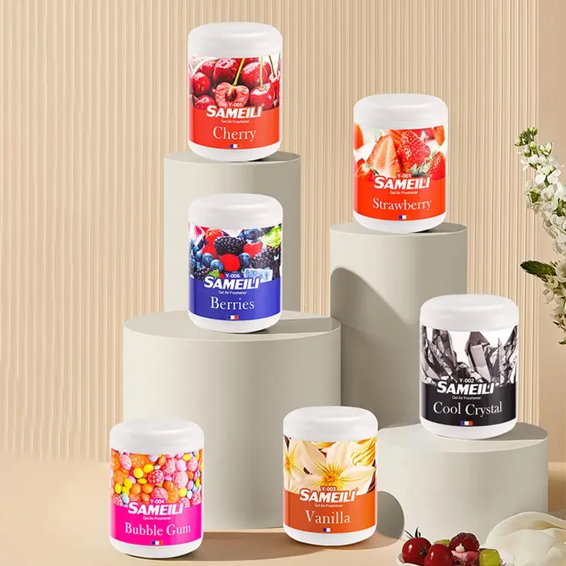 

Luxury Car Decorative Cup Holder with Long-Lasting Rose Fragrance Home & Office Air Freshener Solid Paper Gel Type Odor Removal