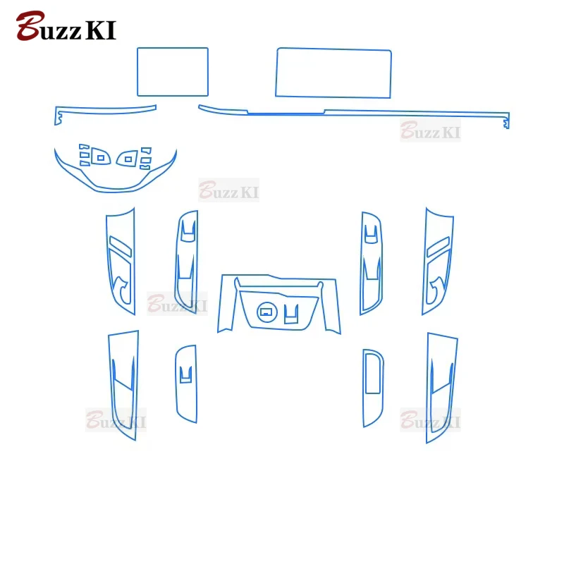 TPU Protective film For MG MG4 EV MG MULAN 2023 Car Interior Center console Gearbox Transparent Anti-scratch Repair Car film