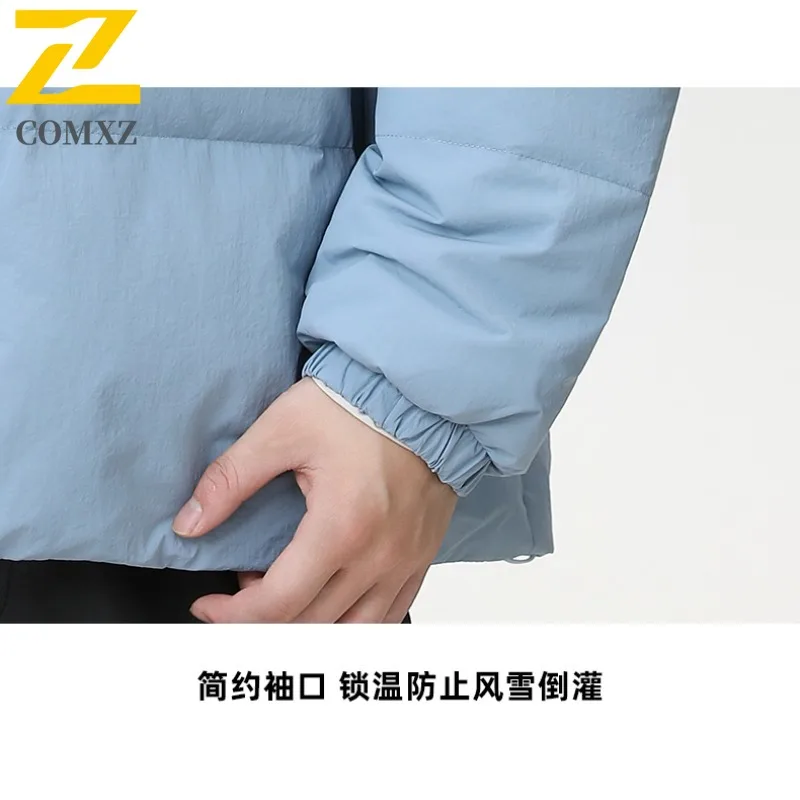 COMXZ رجل أسفل سترة مقنعين في الهواء الطلق العمل يندبروف سترة 2025 موضة السفر سميكة شتاء دافئ جديد مبطن السترات #6