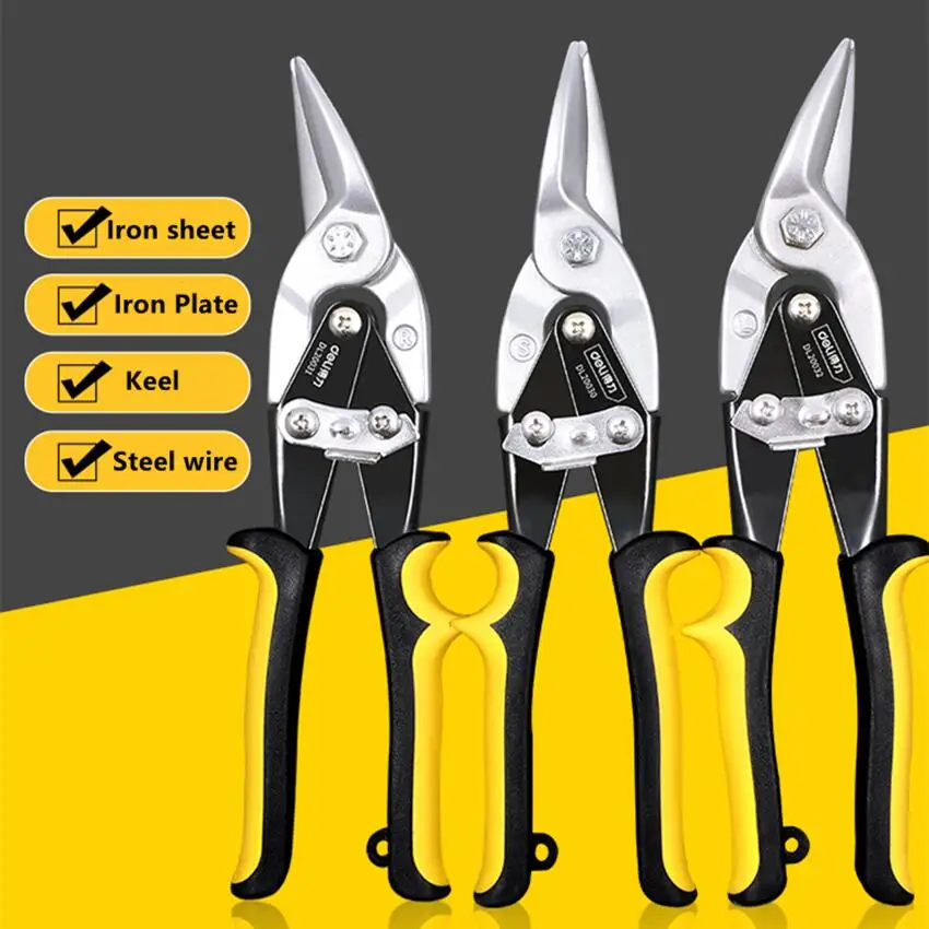 Aviation Scissors Multifunction Tin Sheet Metal Snip Cutting Scissor Left Right Straight Industrial Work Professional Hand Tools