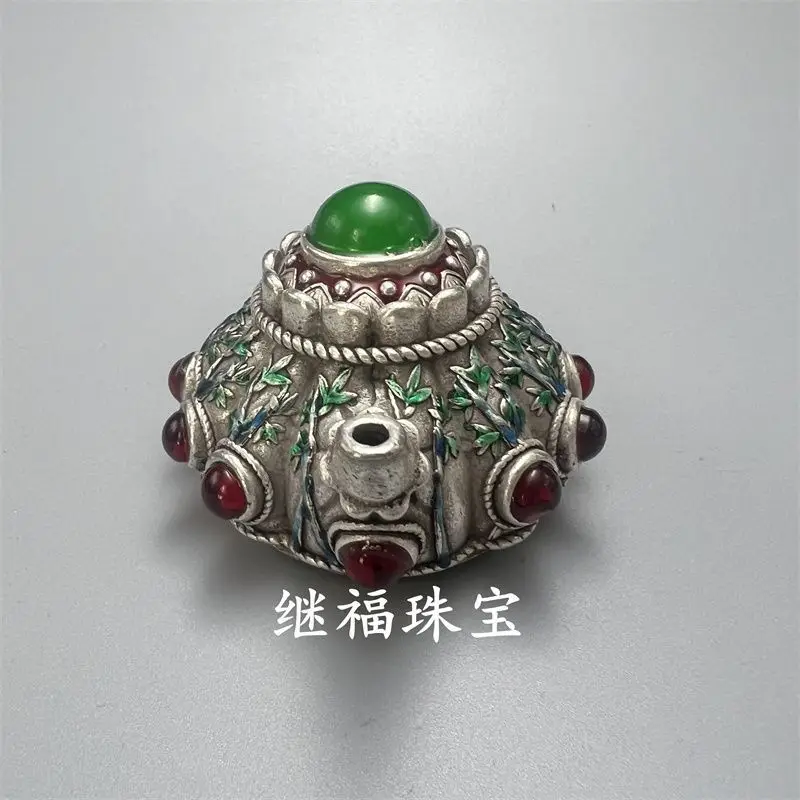 Retro Tibetan bamboo leaves Teapot Ornament Decoration Tea Pet Figurines Desk Decor Accessories