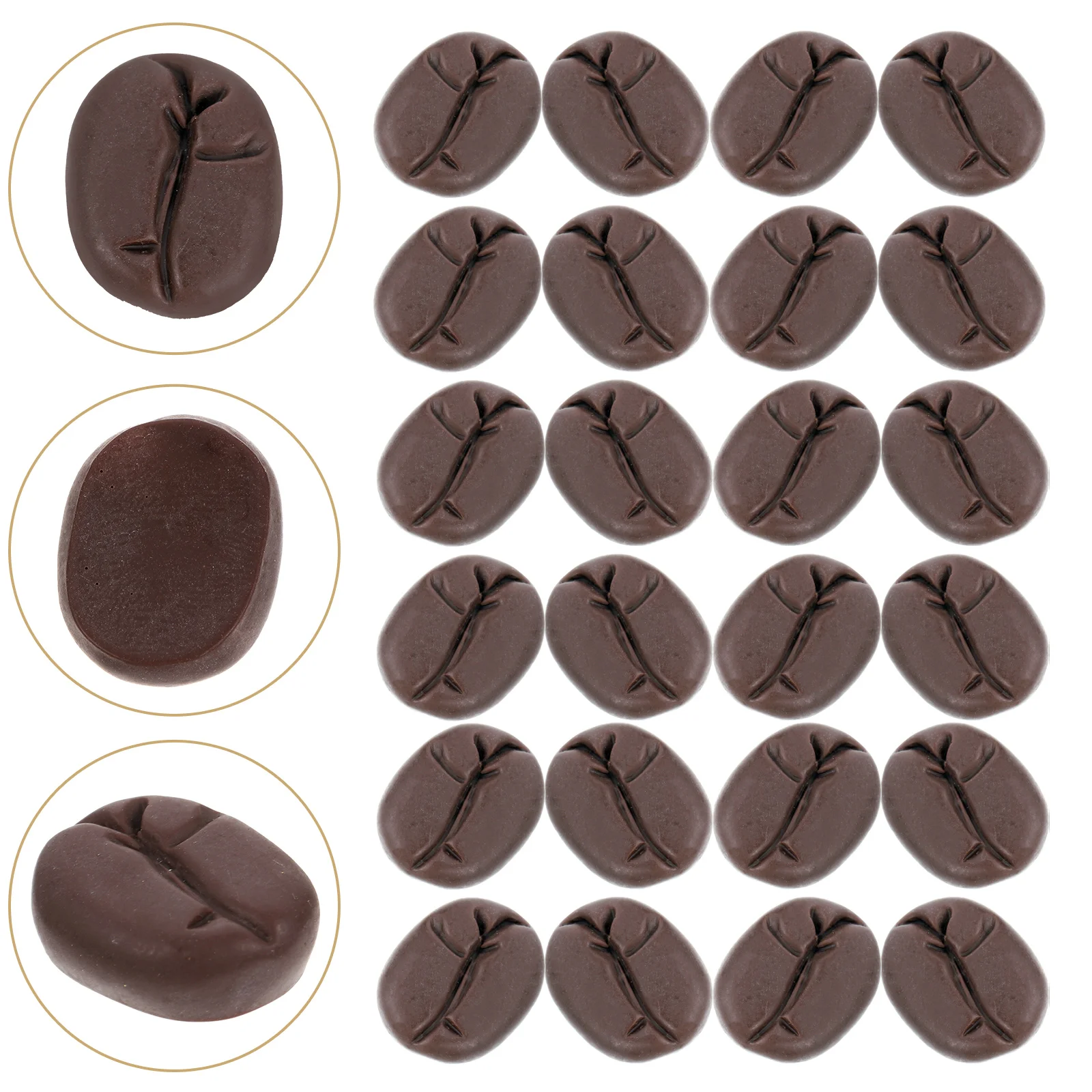 

50 Pcs COFFEE BEANS SHOW MODEL Simulated Play Kitchen Accessories Kids Toys Child