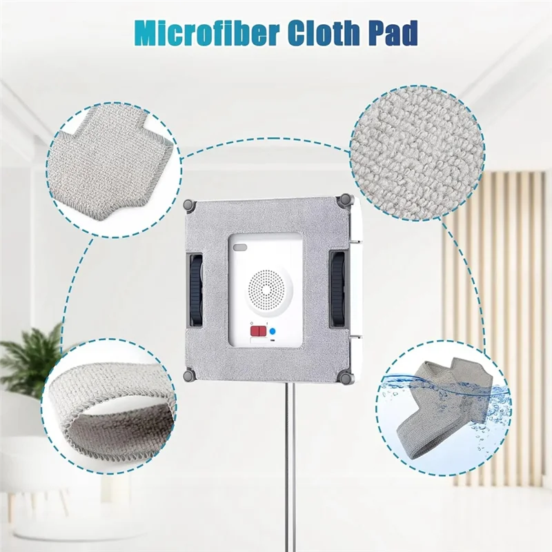 A24P For ECOVACS WINBOOT W2 / W2 OMNI / W1 / W1 Pro Microfiber Mop Pad Cloth Replacement Parts