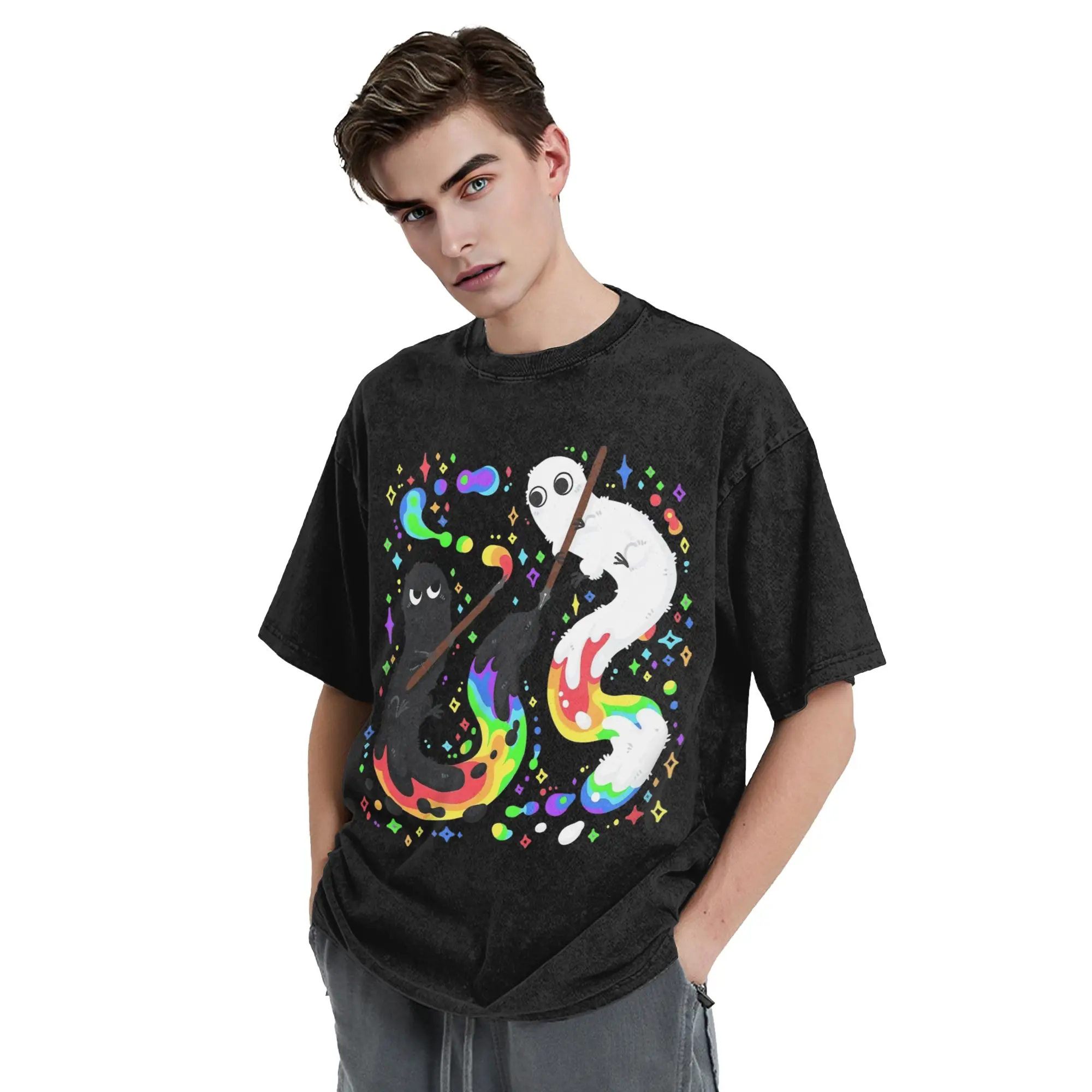 Brushbuddy Witch Hat Atelier Anime Washed T Shirt Streetwear T-Shirt Tee Shirt for Men Women Short Sleeve Oversize Summer