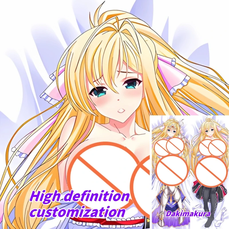 Dakimakura Anime Pillow Case Blonde Knight girl Double-sided Print Of Life-size Body Pillowcase Gifts