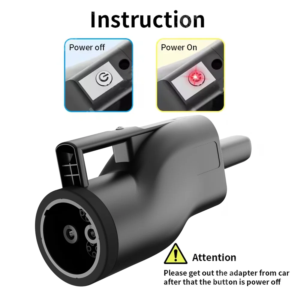 2025 Hot Sale CHAdeMO-NACS DC Charging Adapter 250A 1000V DC CHAdeMo to Tesla IP54 Waterproof Fast EV Charging Connector - Image 5