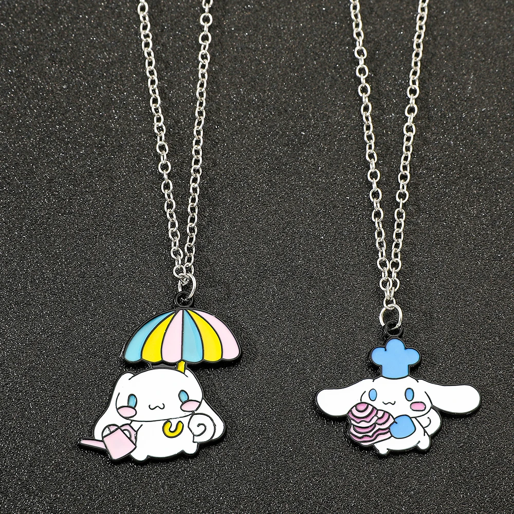 Sanrio Cinnamoroll Necklace kawaii Sweet Cartoon Cinnamoroll Pendant Necklace Student Birthday Party Jewelry Accessories